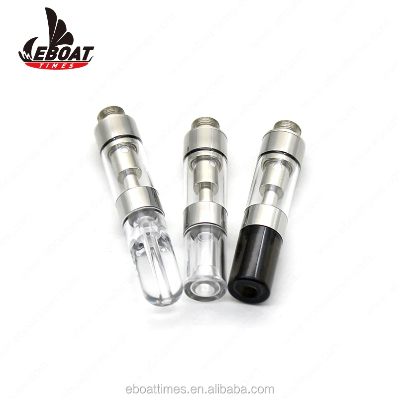 EBOAT Best-Selling 510 0.5ml 1ml Glass Empty Vape E Cigarette CBD Oil Ceramic Coil Atomizer Cartridge CBD Vaporizer Cartridge