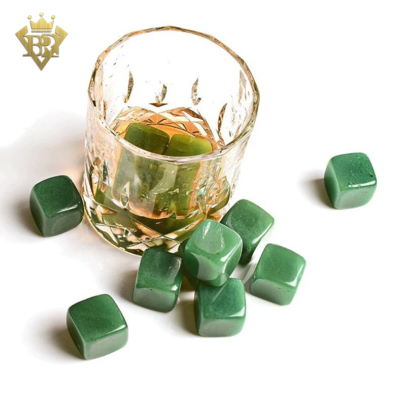 Colorful Semi Precious Whiskey Rocks Reusable Whisky Stones