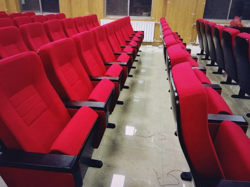 
High quality auditorium seat theater chair red fabric project auditorium chair and desks 