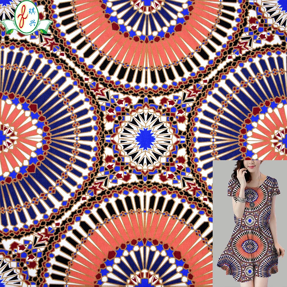 african fashion style print fabric 4 way stretch nylon spandex fabric