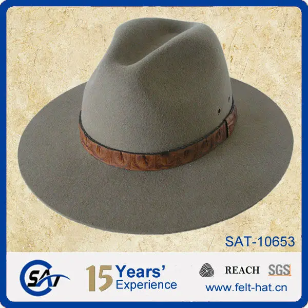 Leather band Stetson Crushable wool felt Fedora hat,Indiana Jones