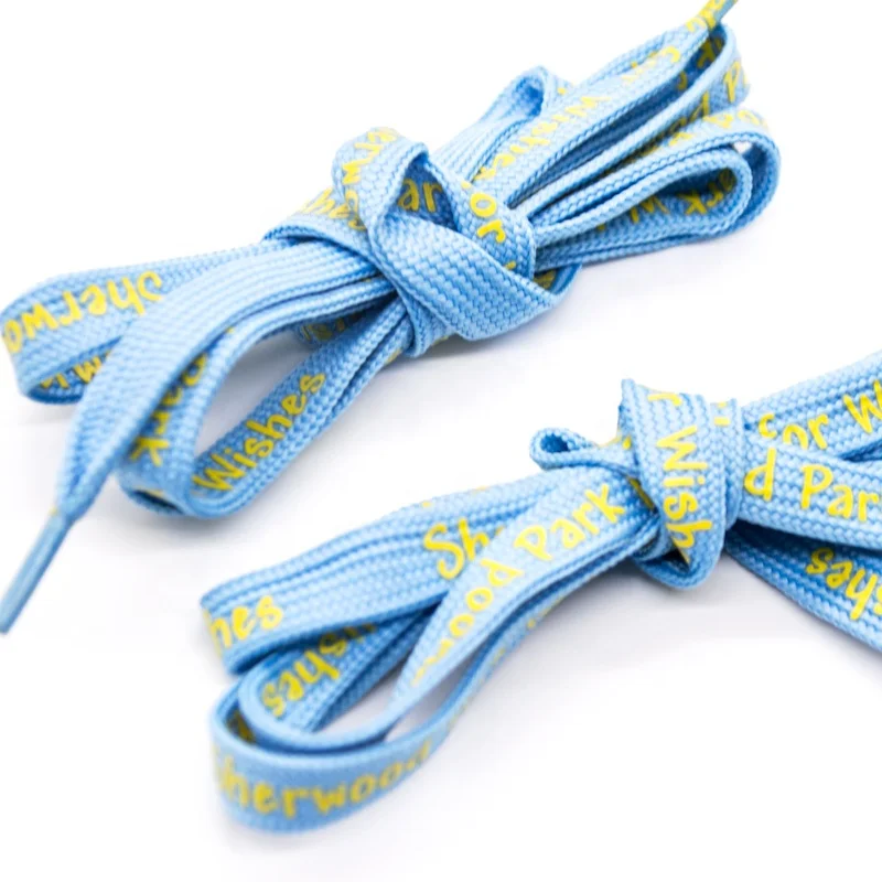 Hot sale customized silk screen  printing design promotional shoe lace
