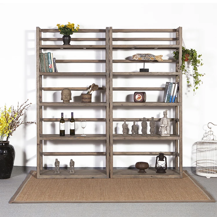 
Chinese style vintage decorative wooden furniture shelf 