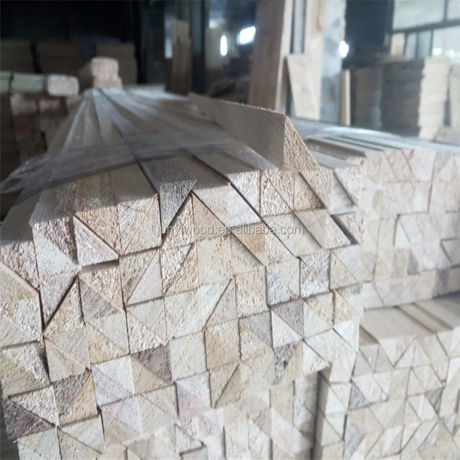 Треугольные деревянные ленты из павловнии 3/4X3/4 дюйма