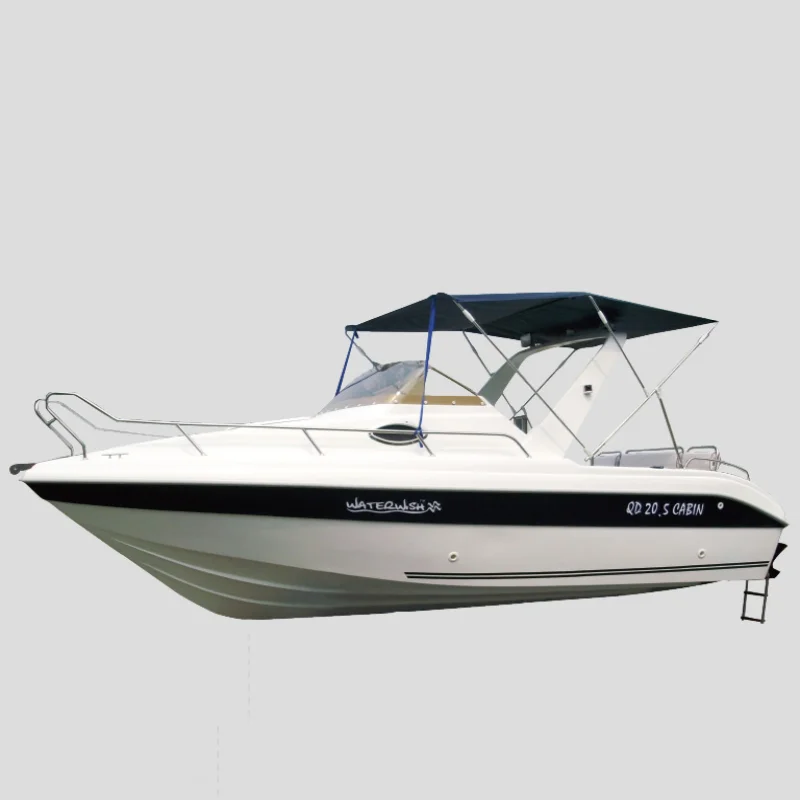 waterwish QD 20.5 cabin boat fiberglass houseboat for sale