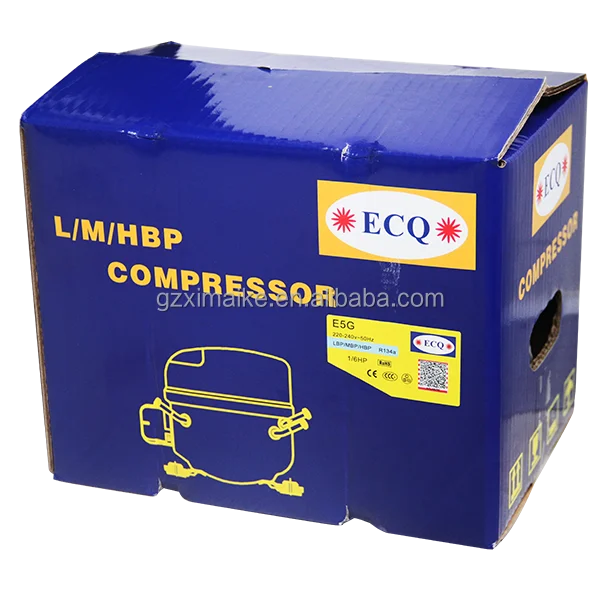 ECQ L/M/HBP R134a Commercial 220-240V Series 1/3 hp 1/6 hp E5G refrigeration Refrigerator compressor for cold room