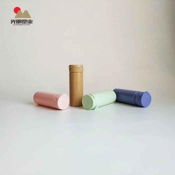 50ml round HDPE plastic candy container  chewing gum bottle vitamin bottles with ring-pull cap