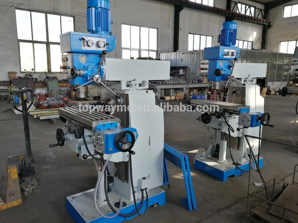 small Horizontal &vertical gear drive drilling and milling machine ZX7550cw