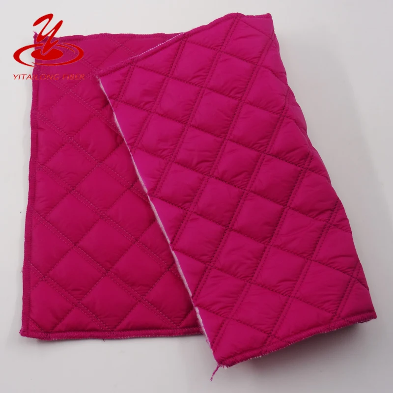 Polyester Batting Laminated Nylon Coat Quilted Fabric