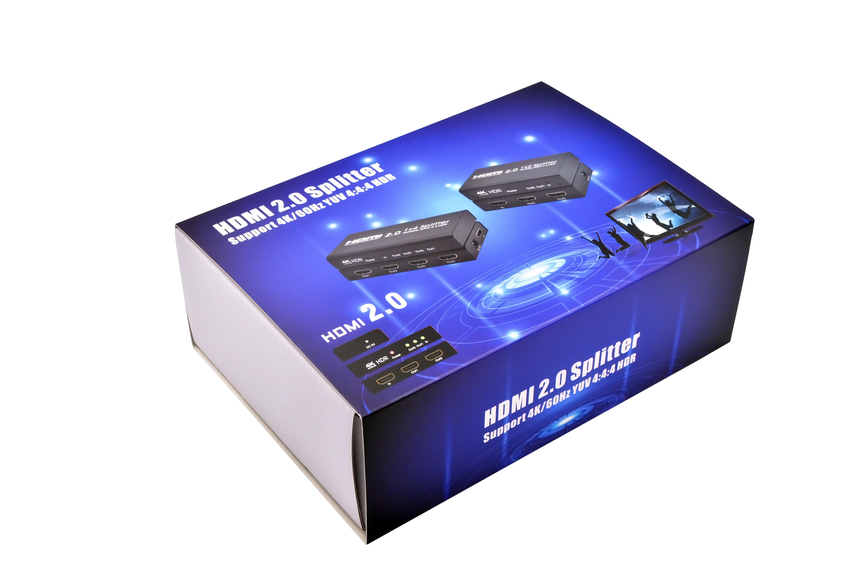  AOEYOO HDMI разветвитель 4k/60hz 1x2 Ver2.0 поддерживает коммутатор HDCP 2 1 в out 4K/60Hz
