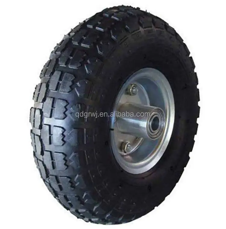 Черный мешок грузовик стороны тележка тачка пневматические колеса, шины 3.50-4