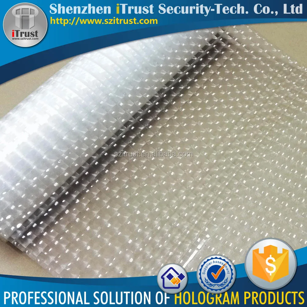 Seamless holographic bopp film for lamination