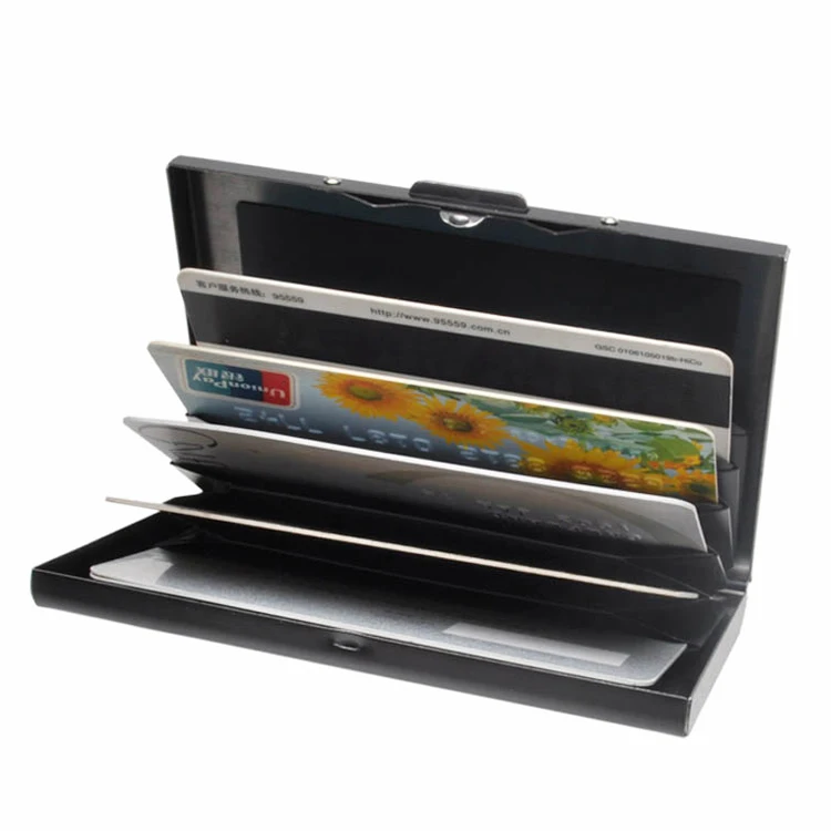 Metal card holder hard card case steel credit card box