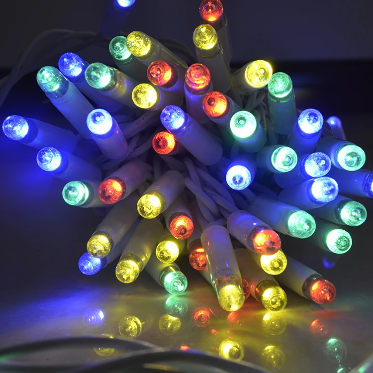 outdoor Waterproof led string lights rubber line rgb multi color 31v curtain string LED light icicle for a wall