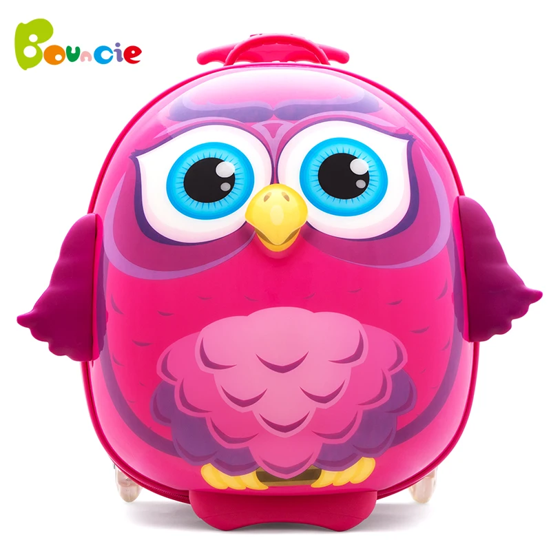 3D boy animal trolley case kids Climb the stairs luggage Travel rolling suitcase