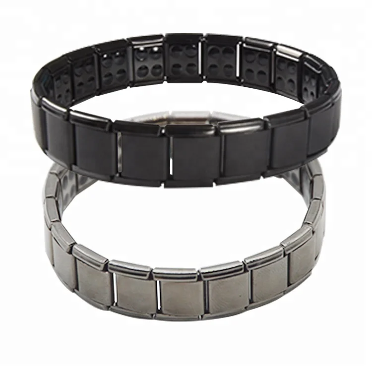 Japanese Anti-radiation Magnetic Germanium Health Black Stainless Steel Bracelet