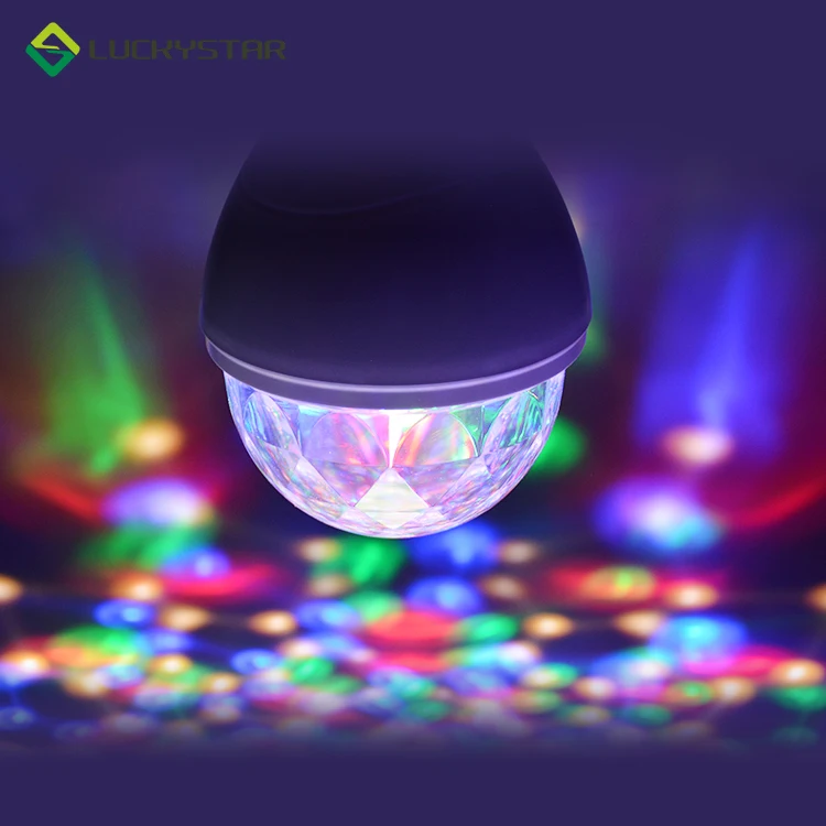 Лидер продаж вращающаяся лампа E27 в форме волшебного шара rgb Светодиодная для дискотеки