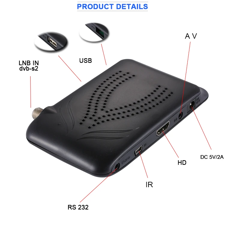 Высокое качество Мини dvb s2 h.264 full hd цифровой dvb-s2 Смарт спутниковый ресивер декодер каналов кабельного телевидения компьютерной приставки к телевизору