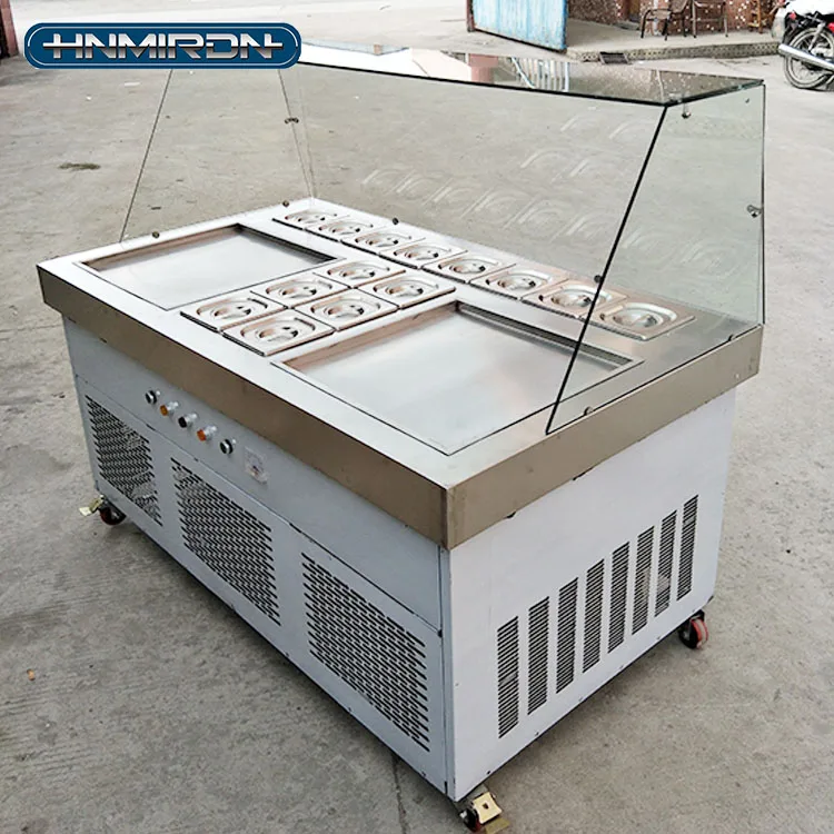 Fried Ice Cream Roll Machine Ice Pan Machine Commercial Cold Plate Ice Cream
