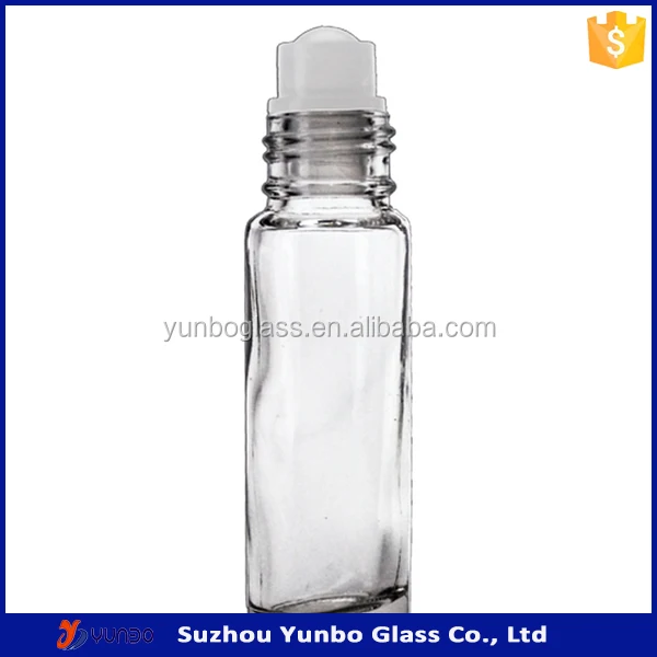 10ml Clear Glass Roller Bottles Glass Perfume Bottle with Glass Roller ball For Essential Oil