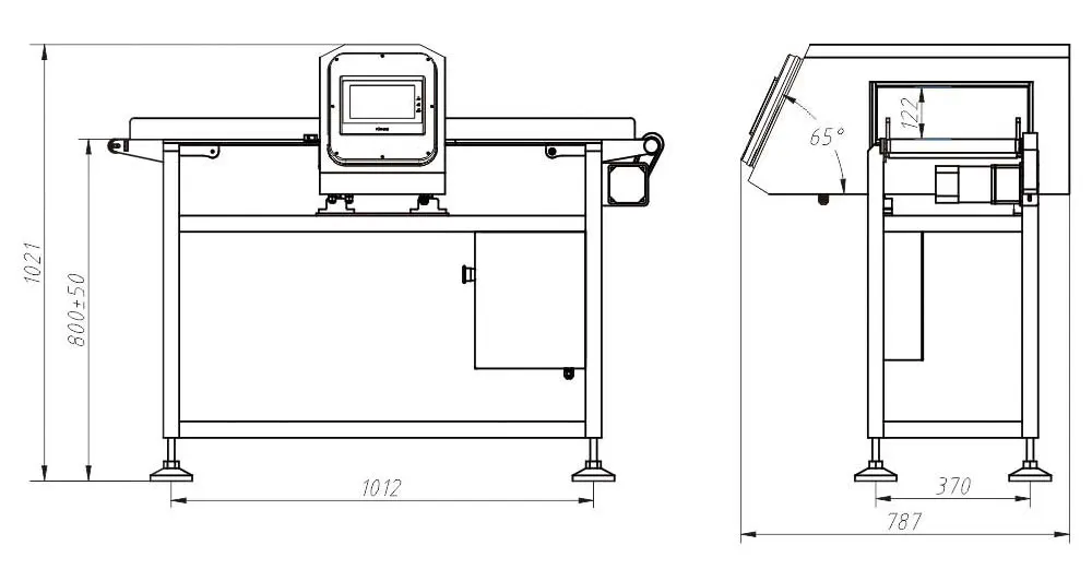 Aluminum foil packaging metal detector machine for food made in China