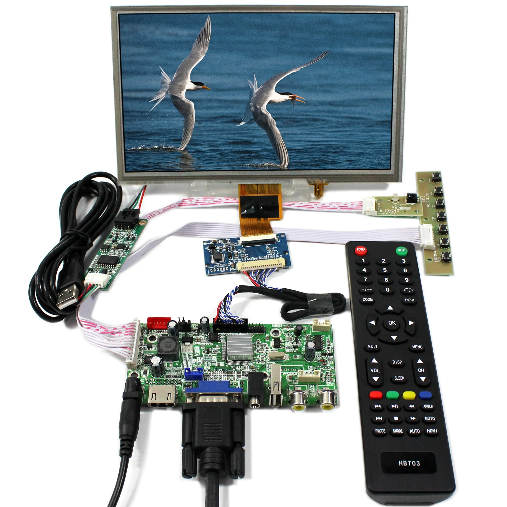 V59 USB LCD Controller Board with 8inch 1024x600 ZJ080NA 08A Touch LCD panel (60761985335)