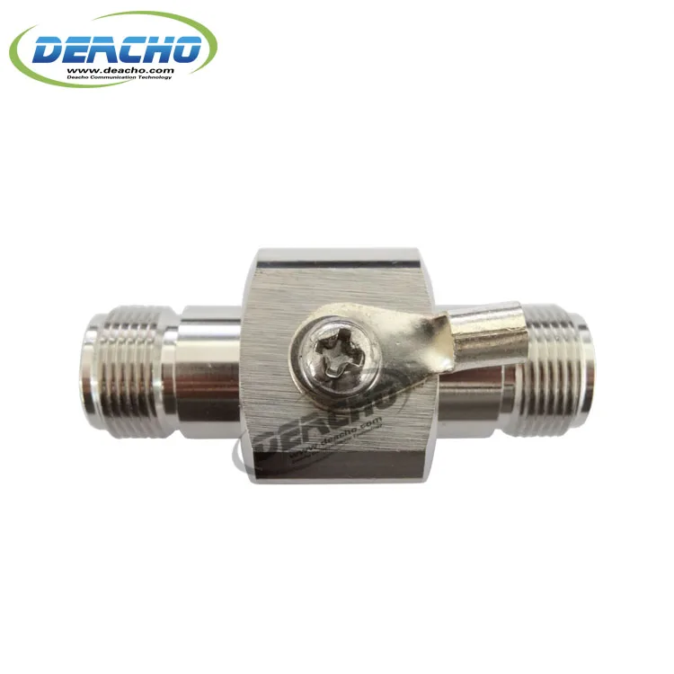 3G lightning EMP protector, N female to female lightning arrester gas tube surge arrester