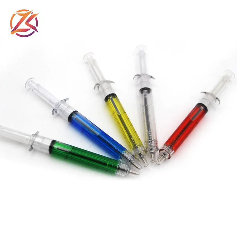
promotion new design injection ballpoint imprint logo syringe pen 