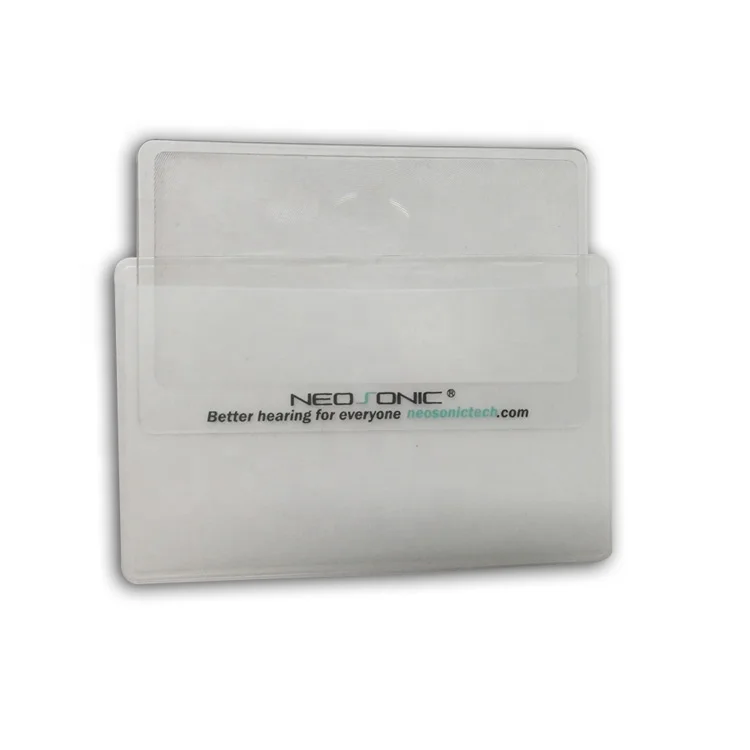 3X magnifier fresnel lens credit card sized magnifying lens with transparent pouch
