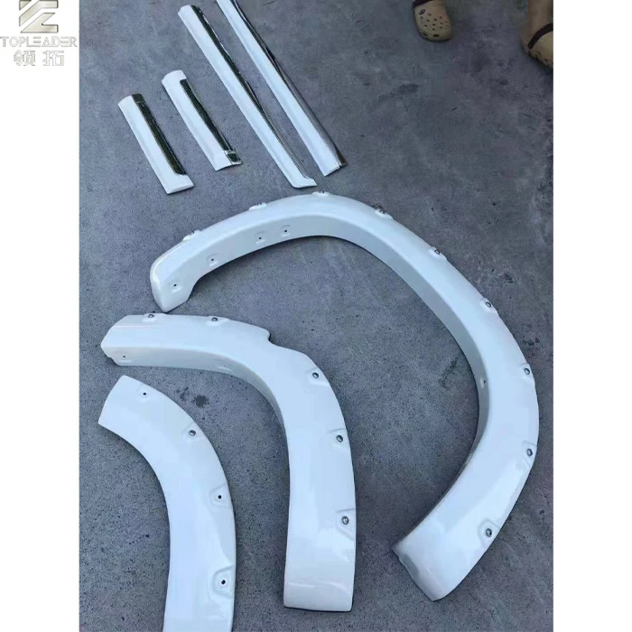ABS White Painted Auto Car Wheel Arch Fender Flare for T-oyot Prado 2014-2017