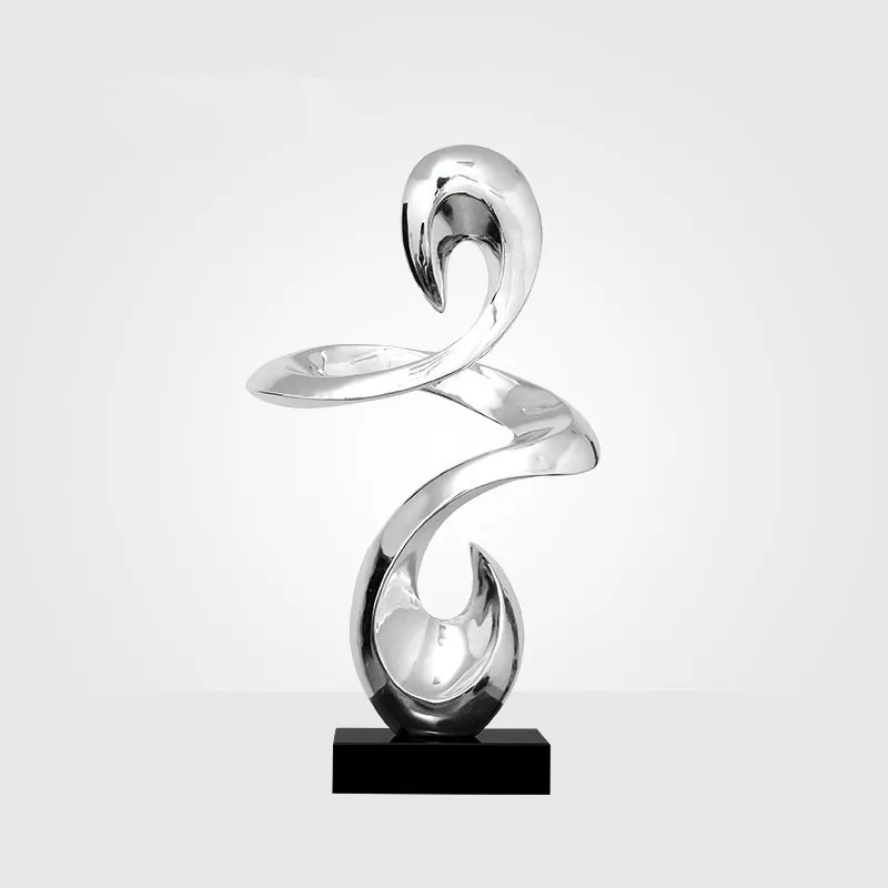 Business gift for partner modern art decorating polyresin abstract sculpture