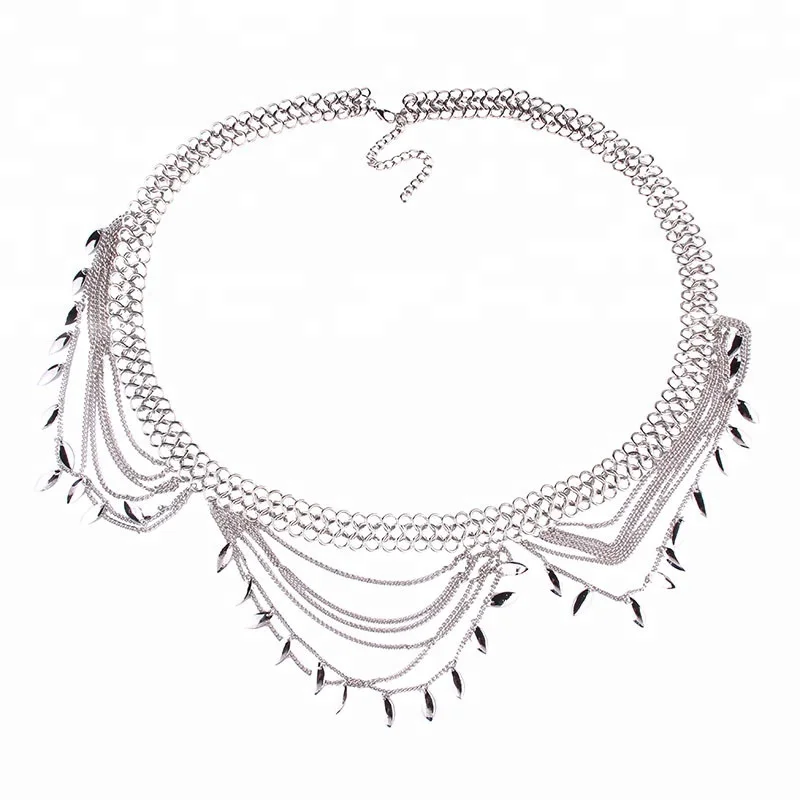 2018 new popular exaggerated fashion  multi-layer tassels sexy ladies waist belt