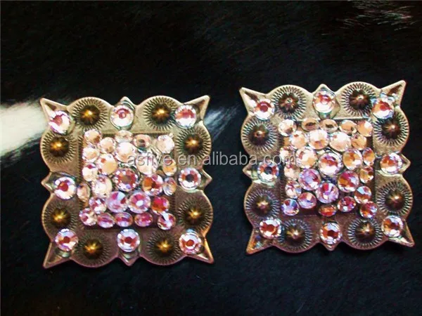 Square western conchos belt conchos for horse belts