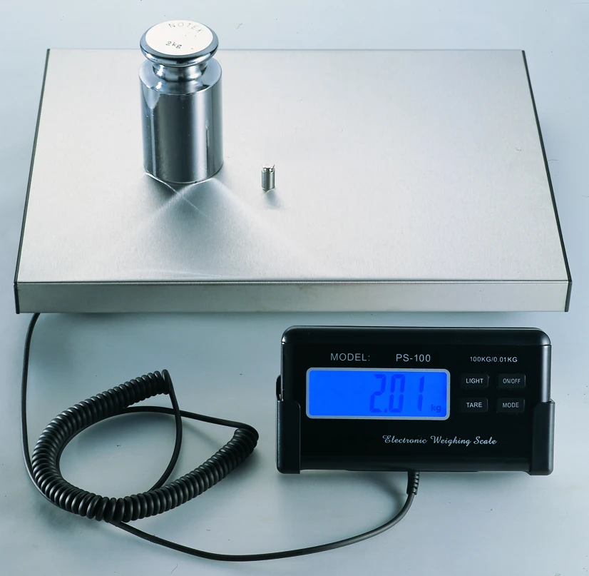 stainless steel digital bench scale 150kg 200kg postal and courier cargo weighing scale with large LCD screen indicator