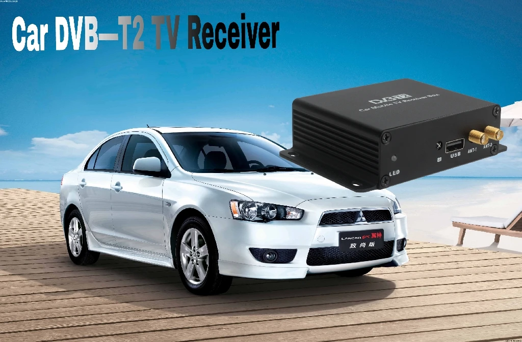 
car mobile digital tv tuner dvb-t2 with cvbs video output Dual Antenna support high speed 180km/h, 1080P HD, USB PVR function 