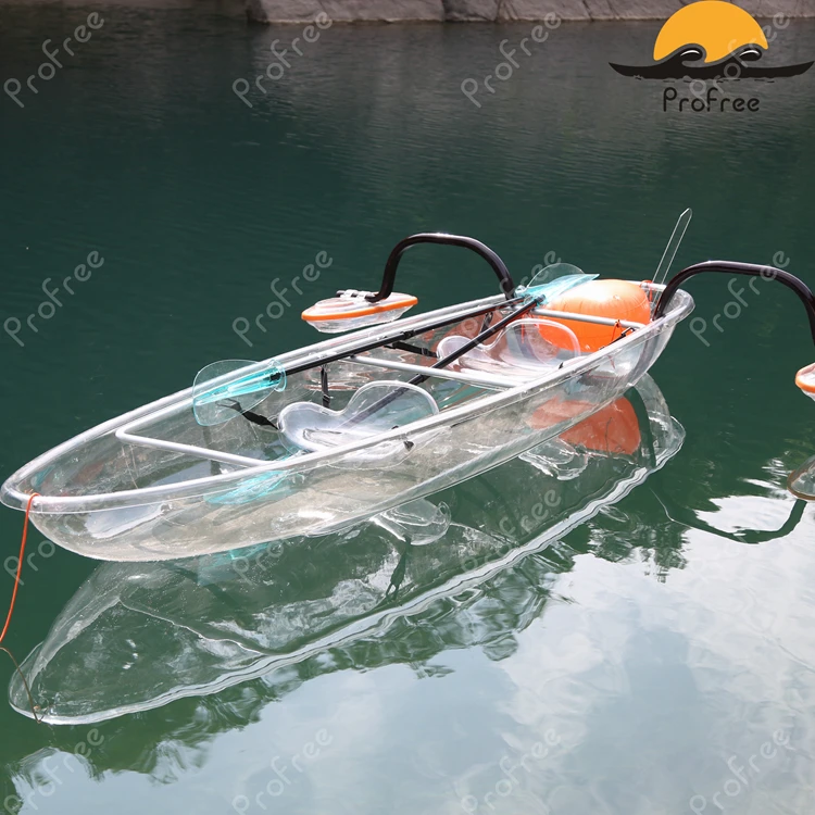 
Clear plastic kayak PC Rowing boat kayak canoe with outrigger 