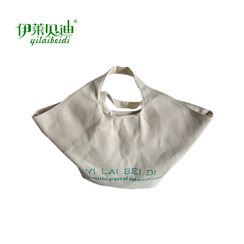 Eco-Friendly Custom Logo Folded Canvas Bag Wholesale Shopping Tote Bag