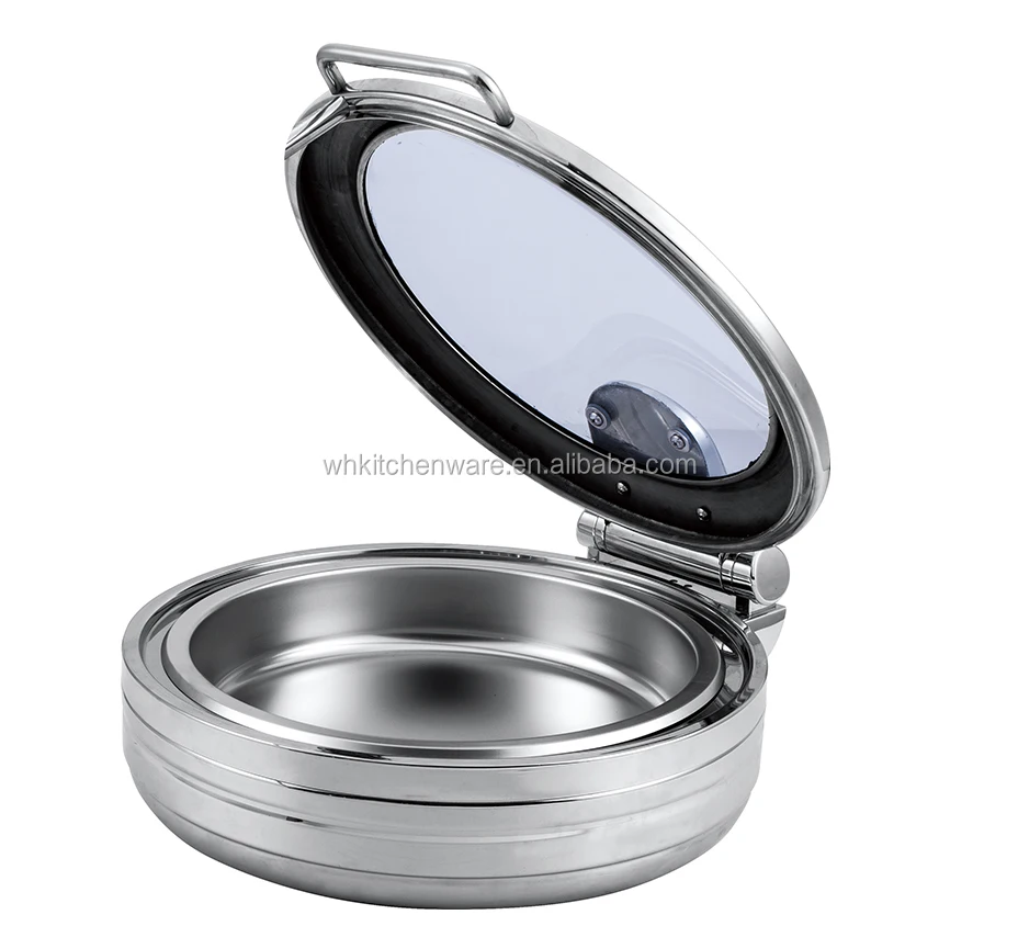 Hydraulic deluxe glass chafing dish