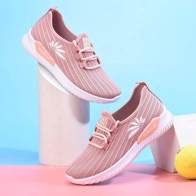 
A ladies summer fly weaving flat chaussures femme mule sport shoes chaussures de sport woman alpargatas chaussure femme 