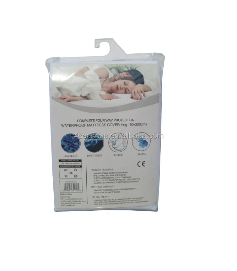 Premium pure white bedding waterproof sheets for home and hotel