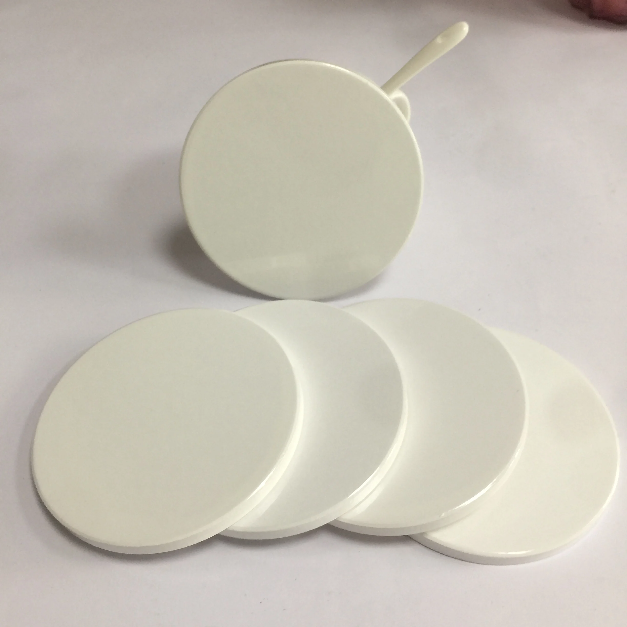 4 упаковки Сделай Сам керамический камень пробка подложка 4 дюйма глянцевые белые керамические подставки