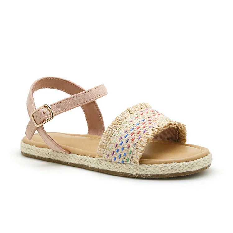 China Wholesale Kids Jute Sole School Hemp Rope Sandals Shoes Children Girls Summer
