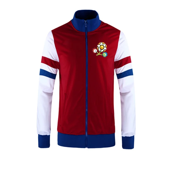 High Quality Polyester Spandex Soccer Jacket Customized Team Name and Adult Sports Wear Warm up Football Jersey
