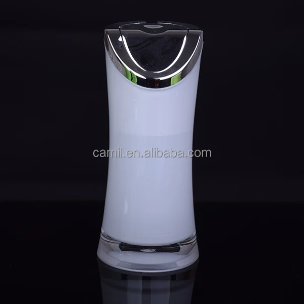 high end white makeup cosmetic bottle acrylic lotion bottles and cream jars