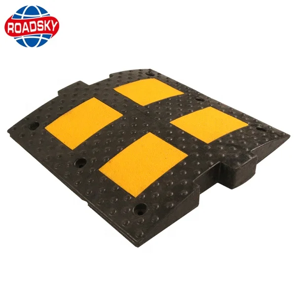 heavy duty yellow black durable roadway rubber parking bumpers