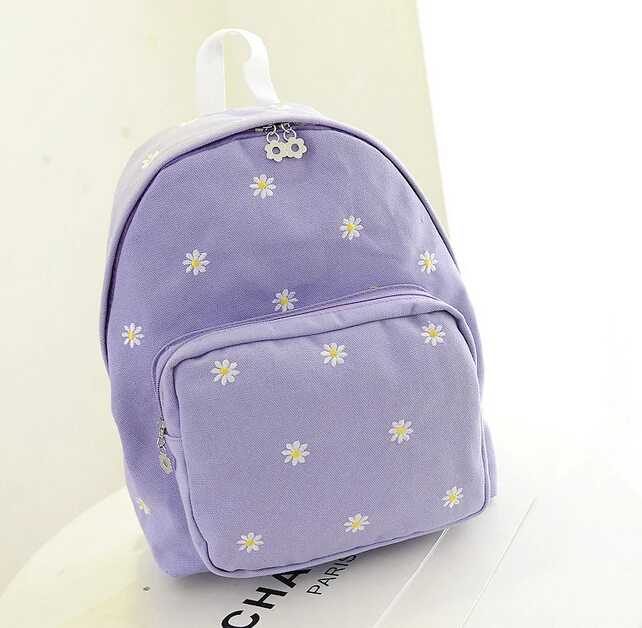 Wholesale Embroidered Canvas Bag Backpack College Students Shoulder High Durable School Bag for College Student Backpack