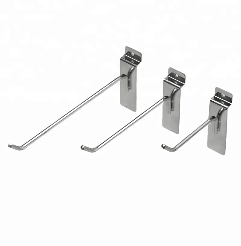 Wholesale Display Shop Fitting Slatwall Accessories -Slatwall Single Hook Pin Arm Shop Display Fitting Prong Hanger