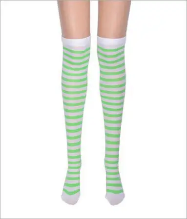 Women Multi Neon Color Fancy Design Thigh High Over the Knee Socks Stockings