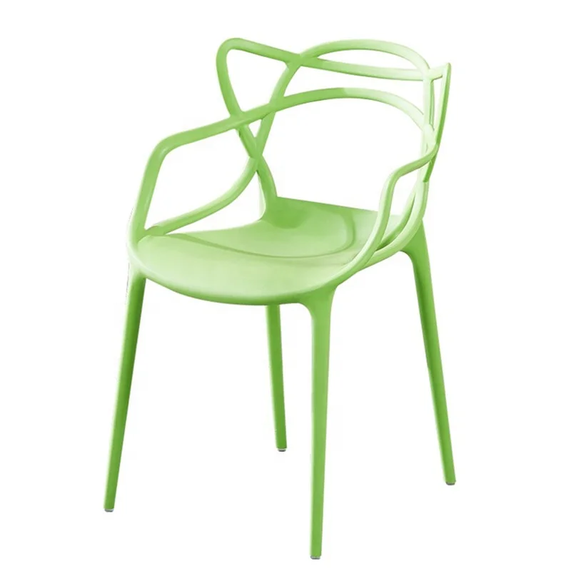 
Modern classic one piece master stackable plastic leisure dining chairs with adult sizes 