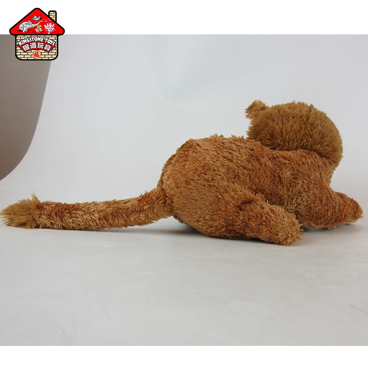 Lovely lying posture plush lion wild animal lion stuffed toy with big eyes